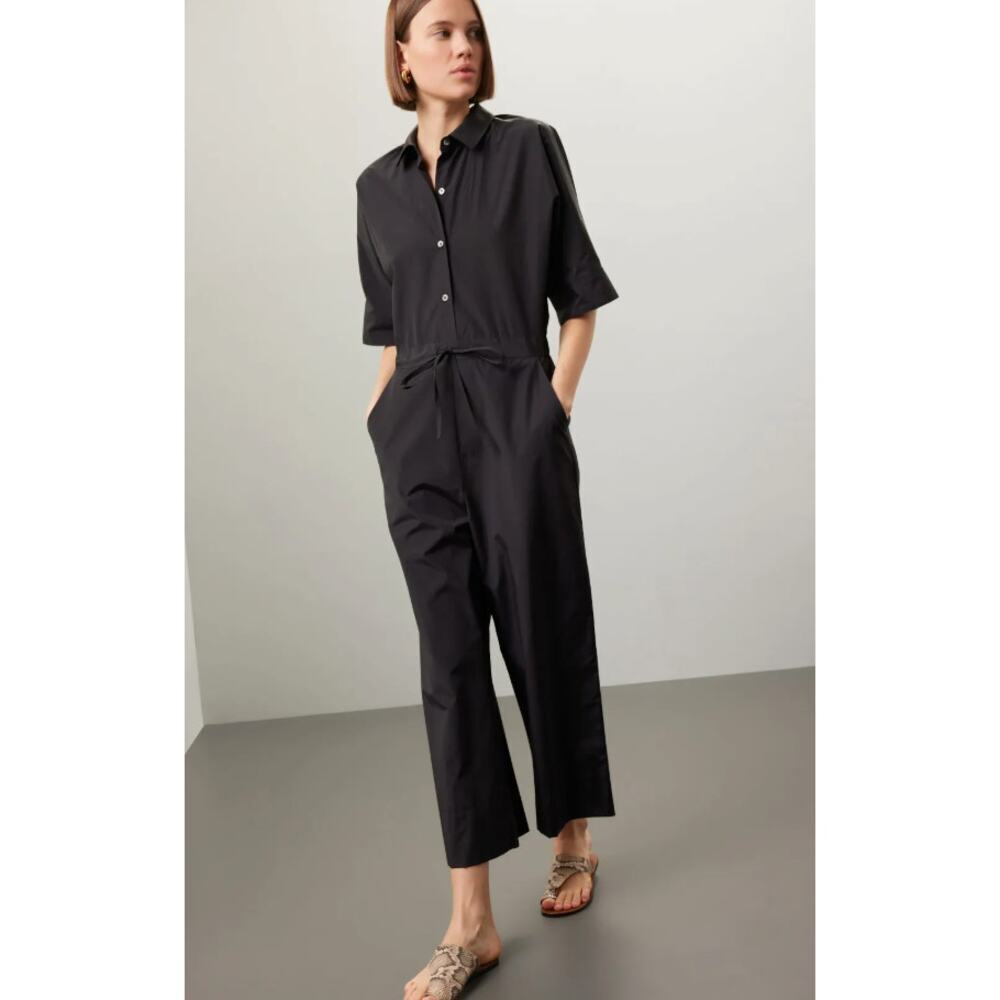 Natori Techno Poplin Black Jumpsuit